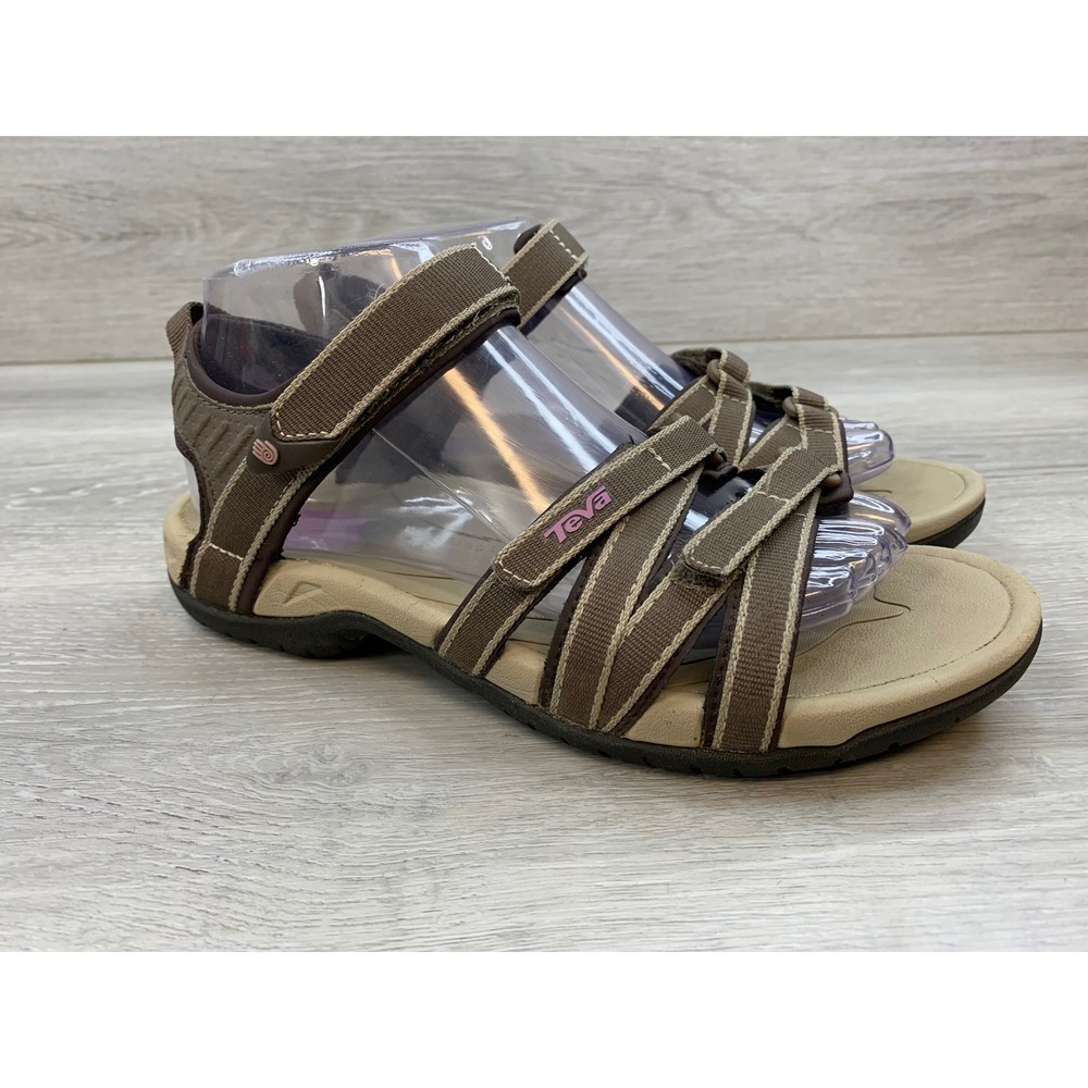 Teva Tirra Women's Sandals Brown Tan Strappy Hiking 7.5 Trail Casual Shoes